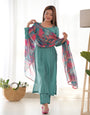 New Summer & Office Wear Soft Straight Fit Kurta Set with Dupatta & Pants